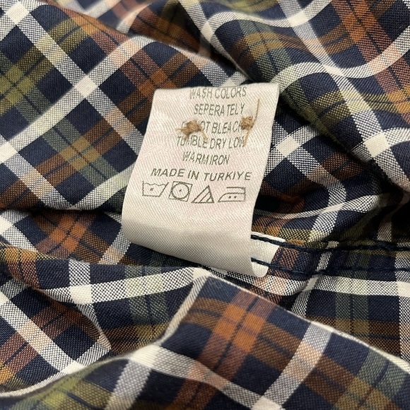 Taylor‎ Dry Goods | Modal Cotton Plaid Dress Shirt | Blue Multi | Men’s Large - Picture 4 of 13